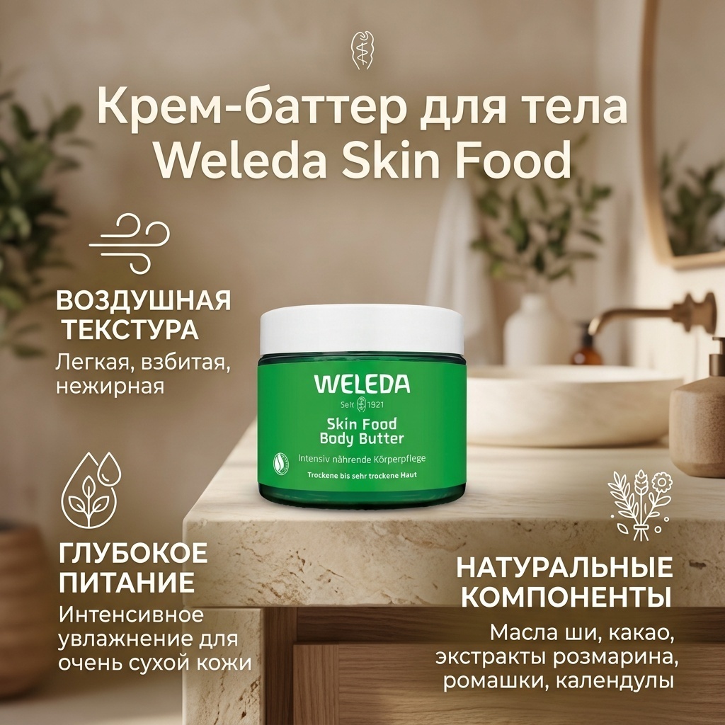 Weleda Skin Food крем-баттер для тела 150 мл