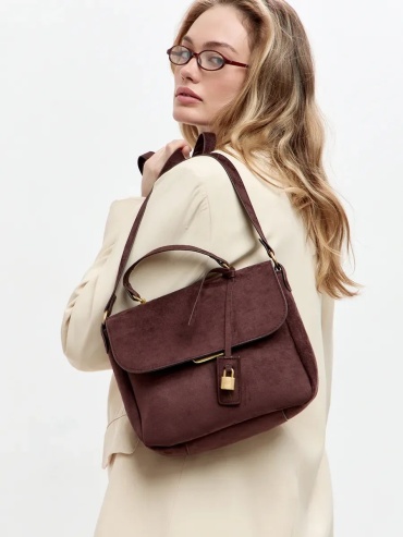 Мини-сумка PIXI BAGS текстиль коричневый