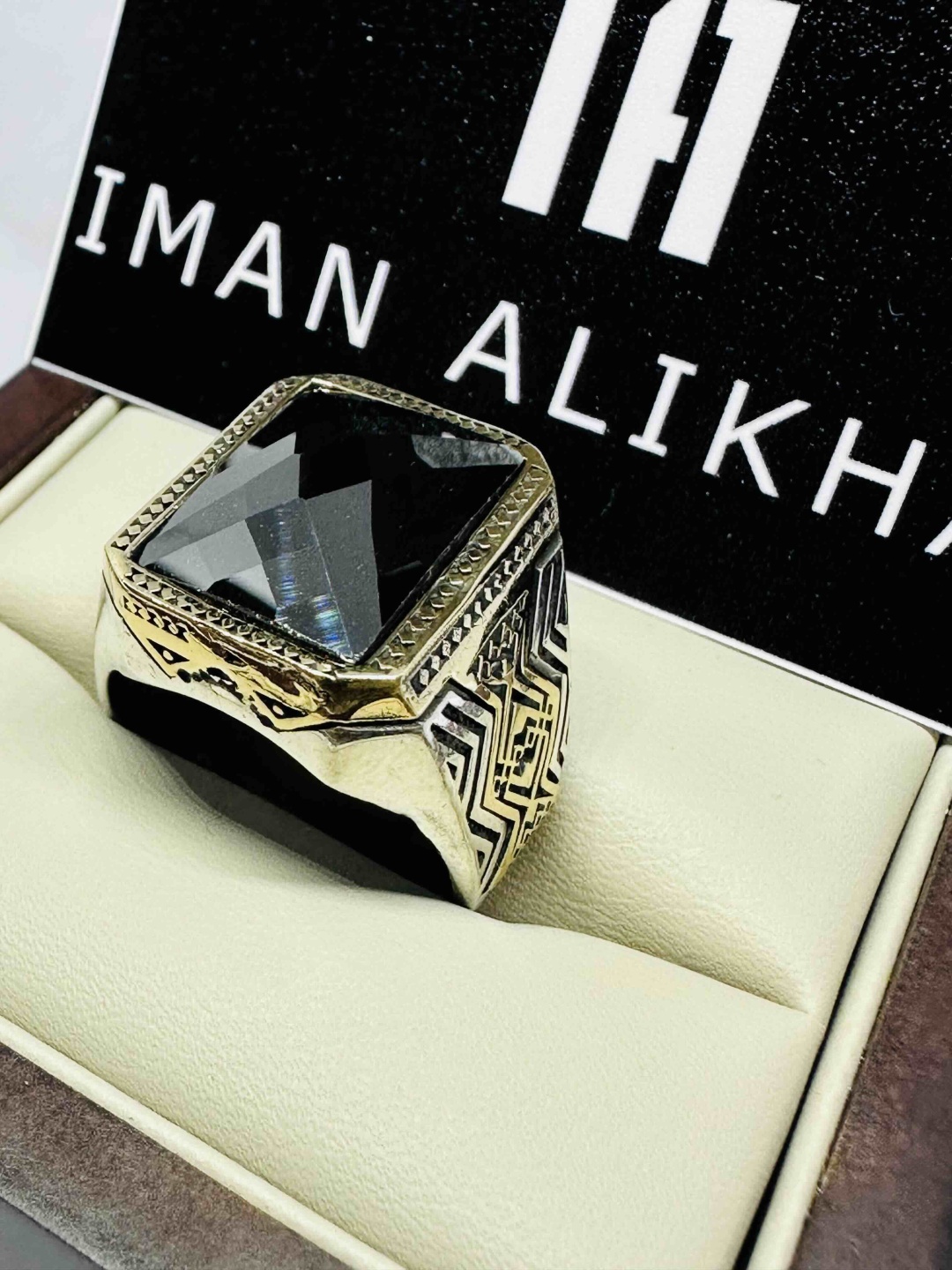 IMAN ALIKHAN 025 размер 21 вес 17.47 г серебро, оникс