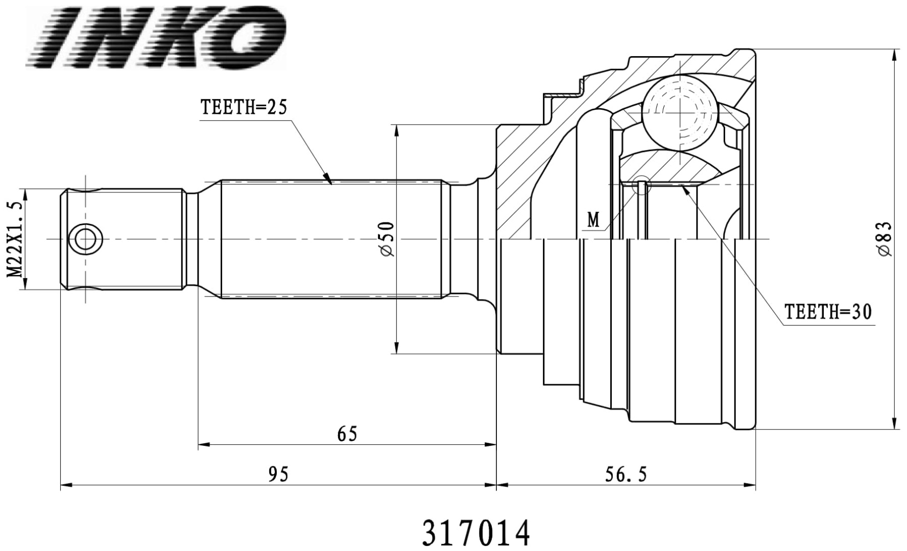 INKO шрус 317014