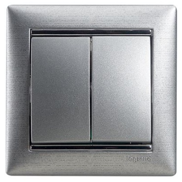 Выключатель клавишный Legrand Valena Classic 770108, алюминий