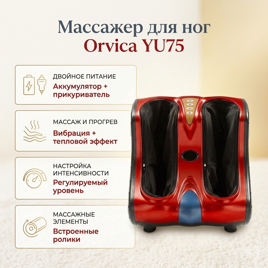 Массажер Orvica массажер для ног YU75 напольный вибрационный