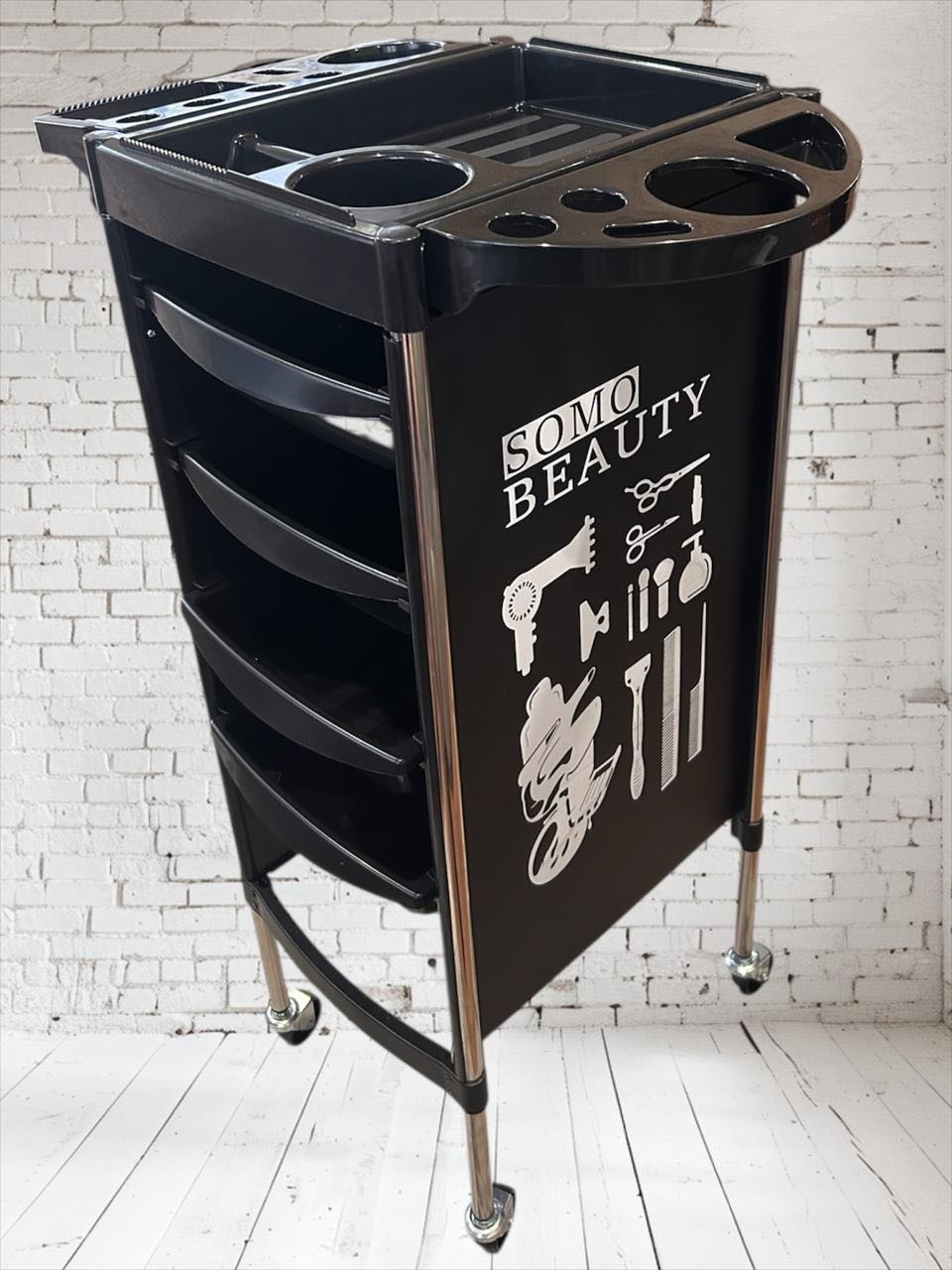 107beauty тележка для окрашивания черный 52х88 см