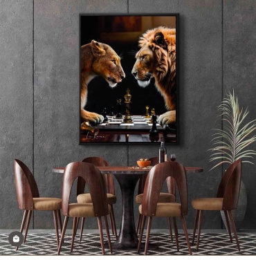 Картина BekArt Картина Лев с Тигром 50x70 см