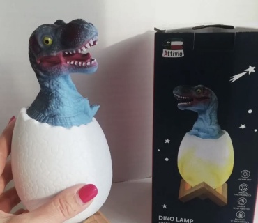 Ночник детский настольный Ночник-динозавр Attivio Dino Lamp, теплый белый, желтый, нейтральный белый