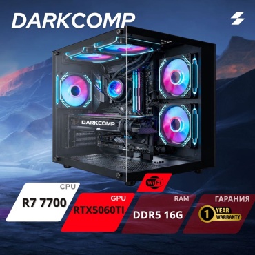 DARKCOMP R7 7700 / RTX 5060 Ti 8 Гб / 16 Гб / SSD 512 Гб / Win 11 Pro