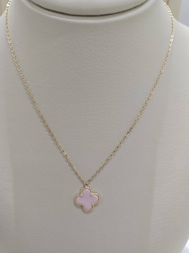 Колье LAURENTIA ЦВКП15-9-Ж длина 45 см вес 3.7 г золото, синтетический кварц