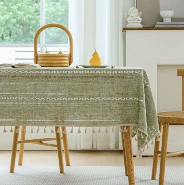 Скатерть DANL 300x140 см, лен, хлопок, 1 шт