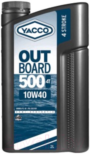 Полусинтетическое Yacco OUTBOARD 500 4T 25W-40 2 л