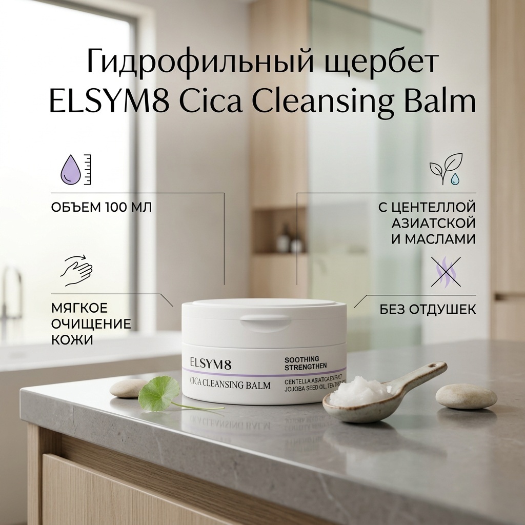 ELSYM8 Cica Cleansing Balm гидрофильный щербет 100 мл