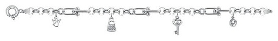 Lucente Silver BRA-LU-925-0610541-18 длина 18 см, вес 8.19 г серебро, плетение фантазийное