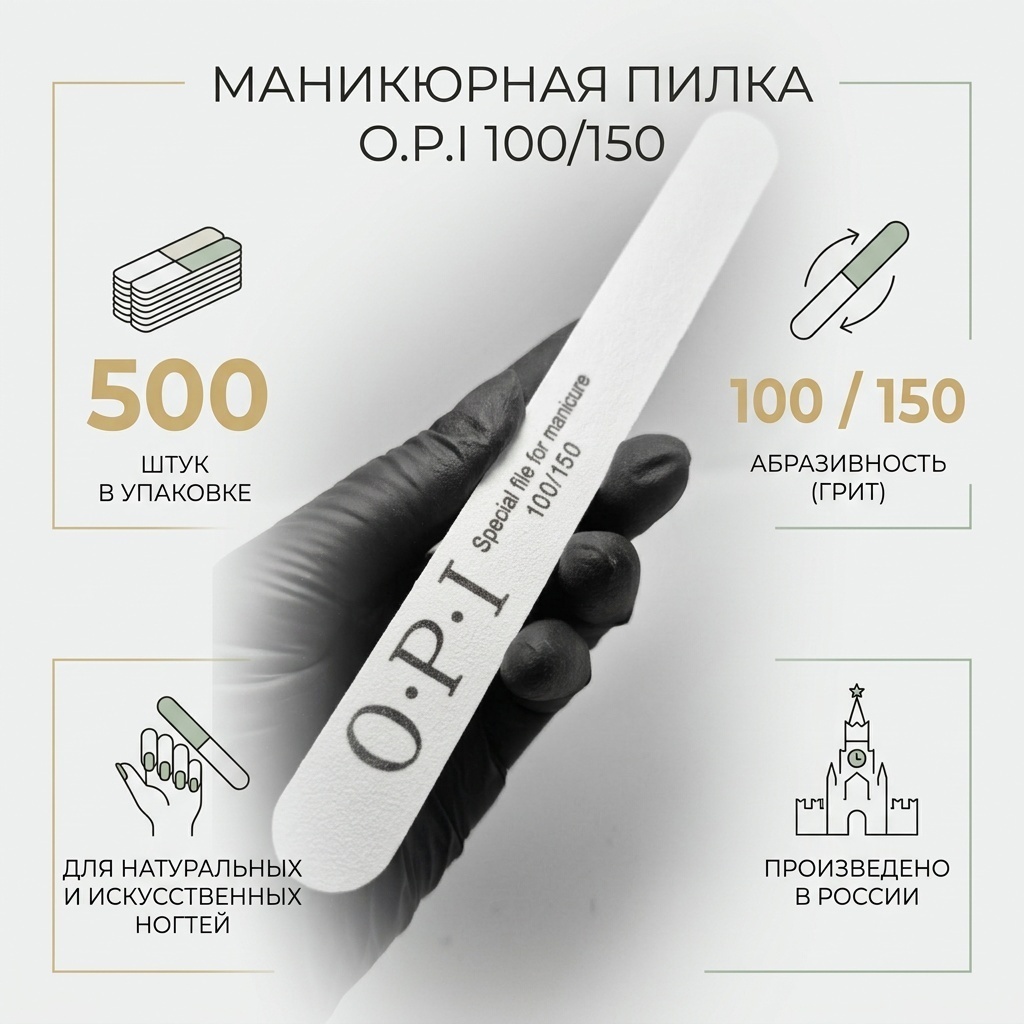 XARIZMA маникюрная пилка 100/150 500 шт