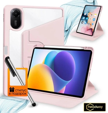 Чехол Mircase для Apple iPad mini (2024) 8.3 дюйм прозрачный, розовый