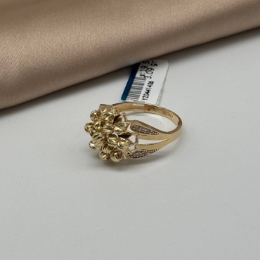 Кольцо Ballerina Jewelry K061 размер 19.5 вес 3.01 г золото, фианит