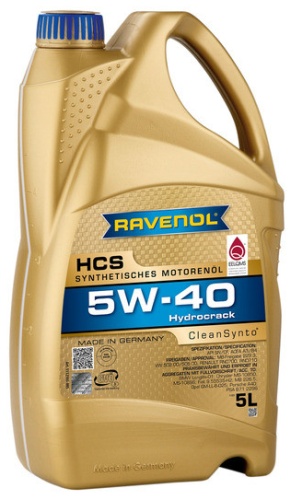 Гидрокрекинговое RAVENOL HCS 5W-40 5 л