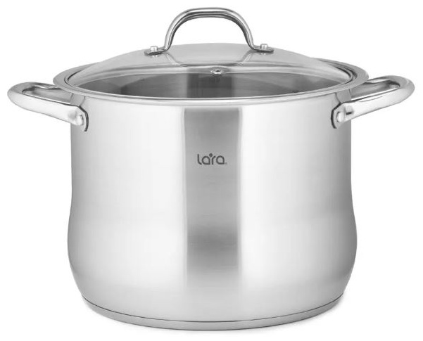 Кастрюля 9.6 л, LARA LR02-42 нержавеющая сталь