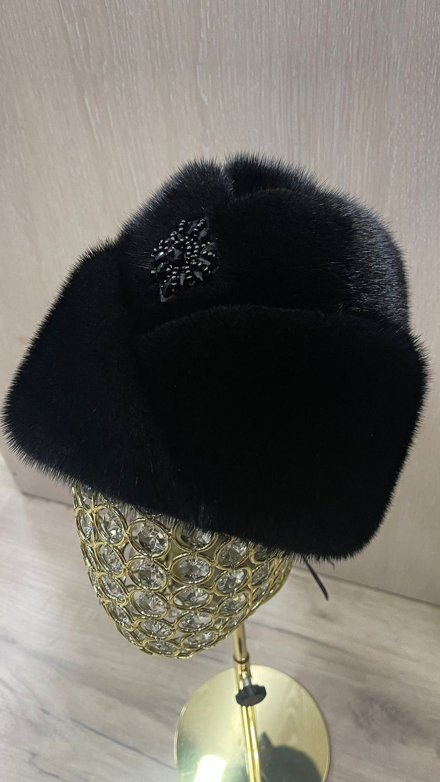 Пилотка SemiFur размер 56, 57, 58, 59, черный