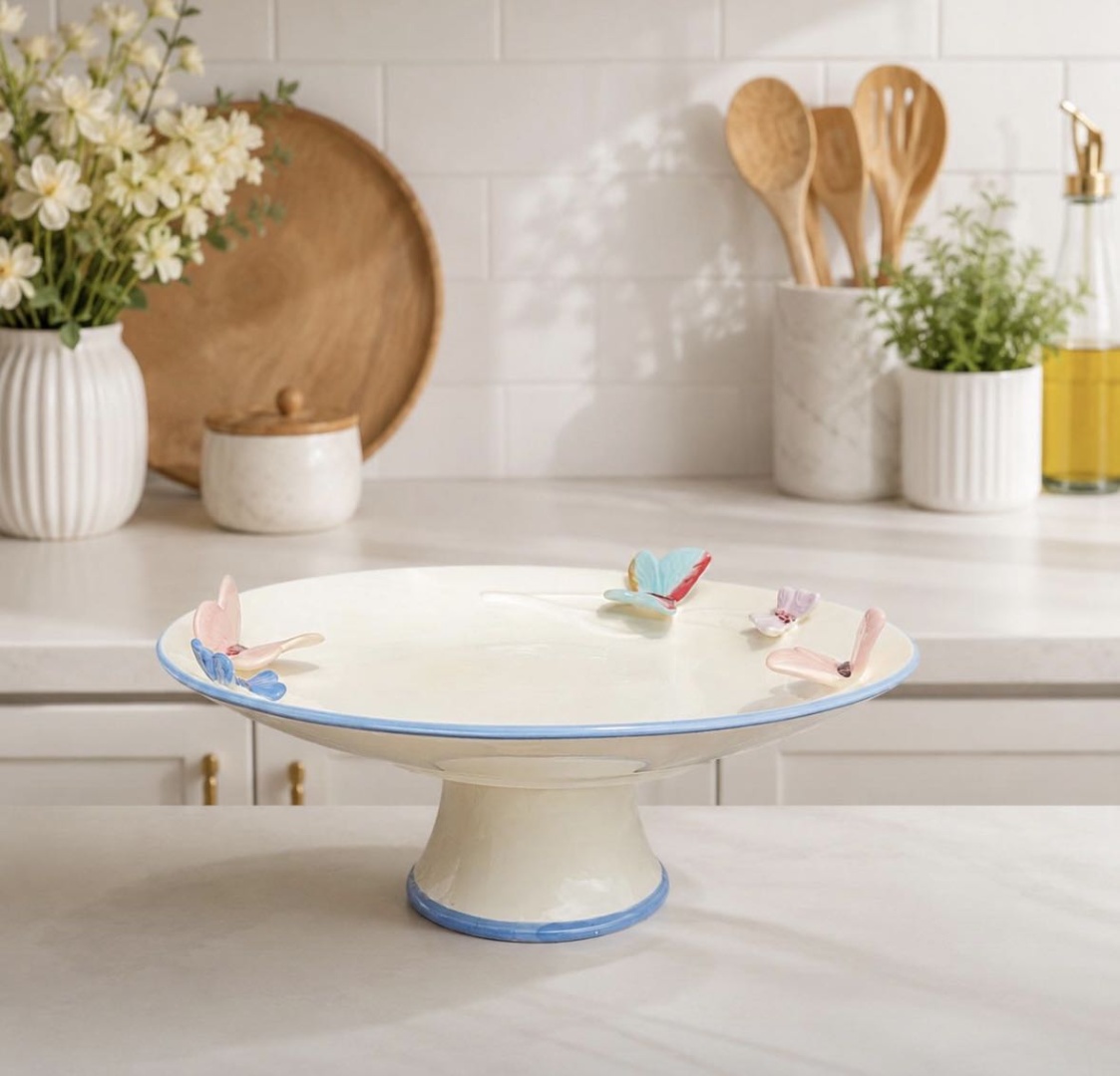 Alma Home тортница Бабочки A-508 круглая 1 шт