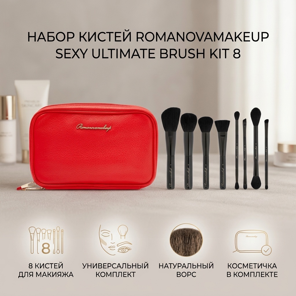 Romanovamakeup sexy ultimate brush kit 8