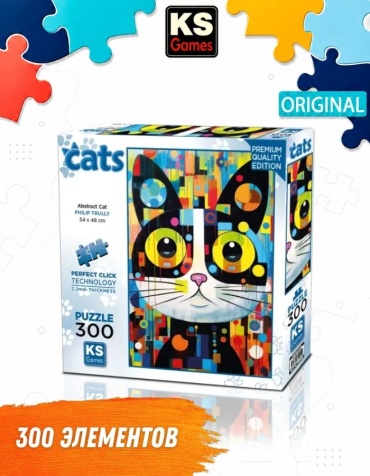 Ks Games Пазл Абстрактный кот, 300 деталей классический 300 деталей
