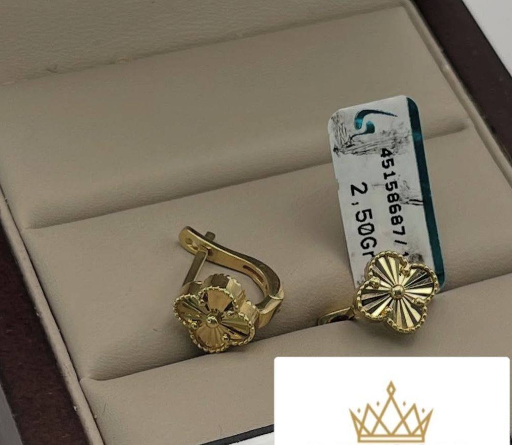 Серьги DARI GOLD 87665 вес 2.5 г золото, без вставок
