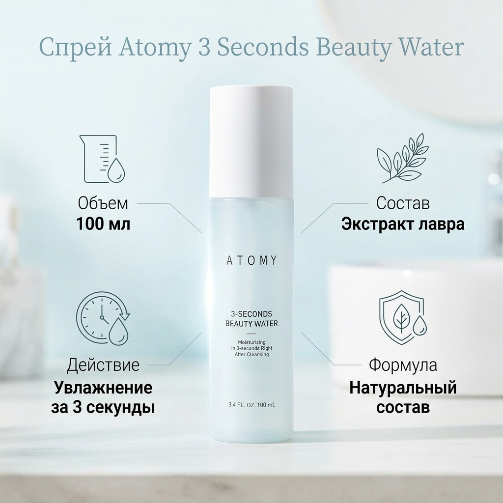Atomy спрей 3 Seconds Beauty Water 100 мл