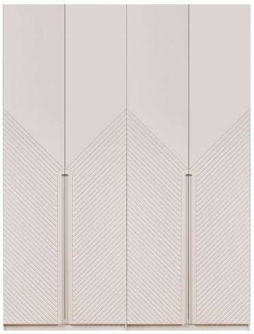 Распашной шкаф СлонимМебель Гармония, 90x240х60 см, кремовый