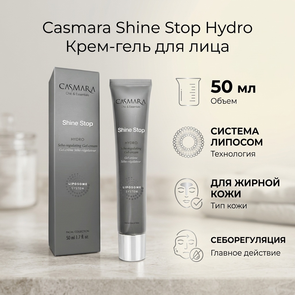 Casmara крем-гель Shine Stop Hydro Gel-Cream для лица 50 мл