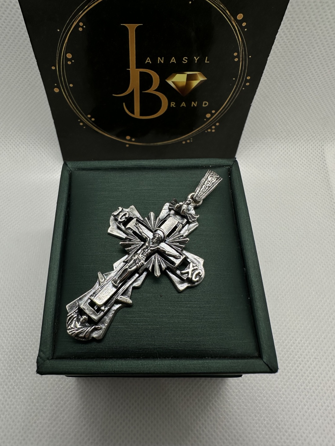 Крестик JANASYL Brand JB777 вес 11.5 г серебро, без вставок