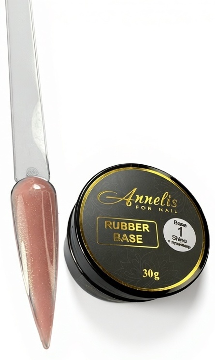 Annelis базовое покрытие RUBBER Base shine камуфлирующее 30 мл