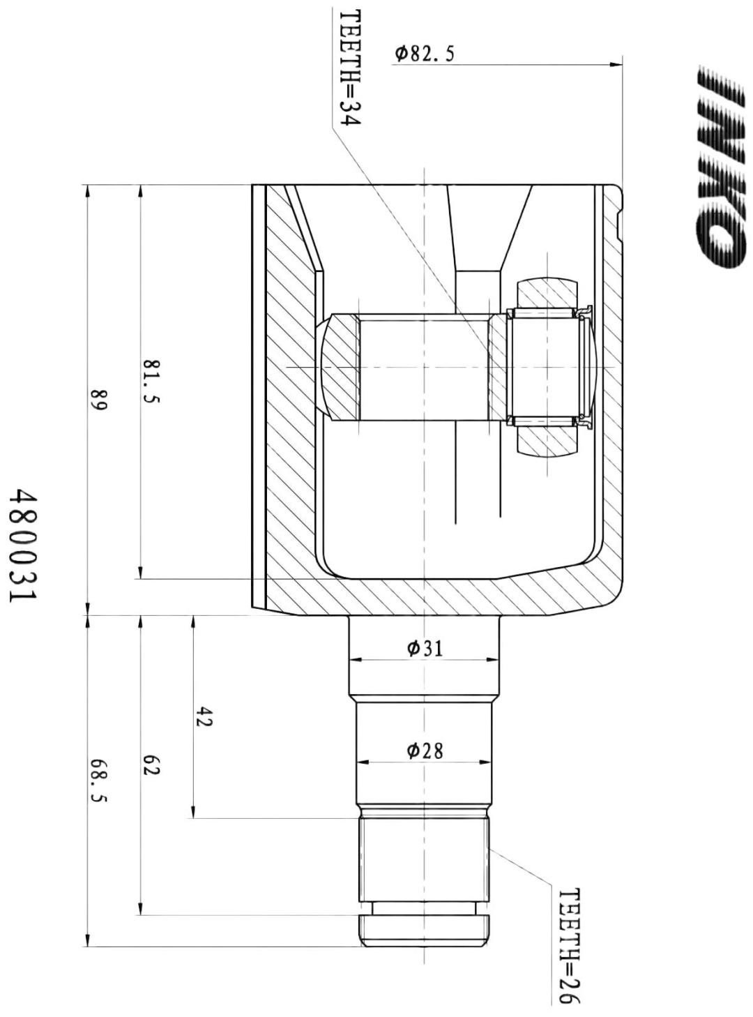 INKO шрус внутренний 480031