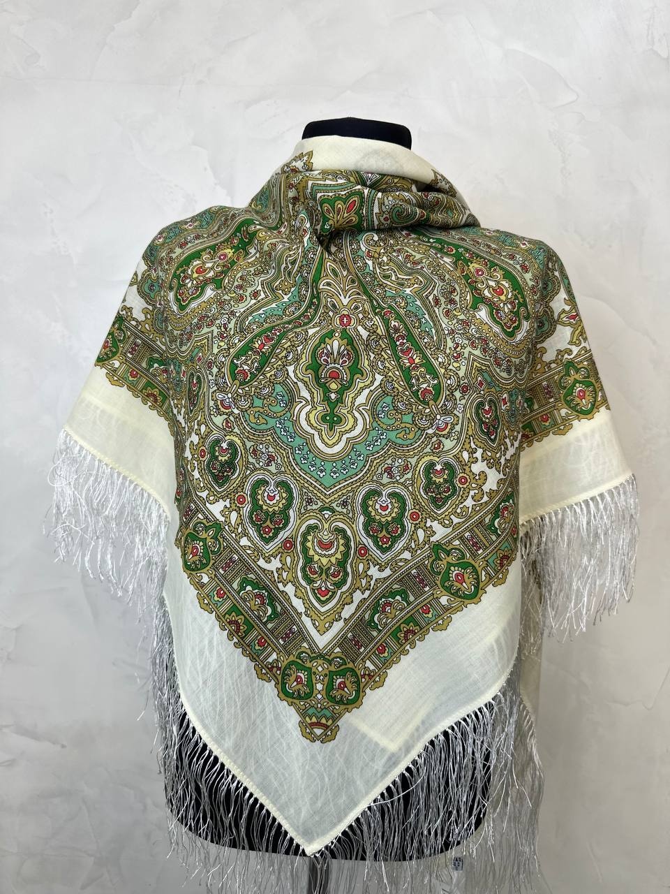 Платок Павловопосадская платочная мануфактура шерсть 125 x 125 см