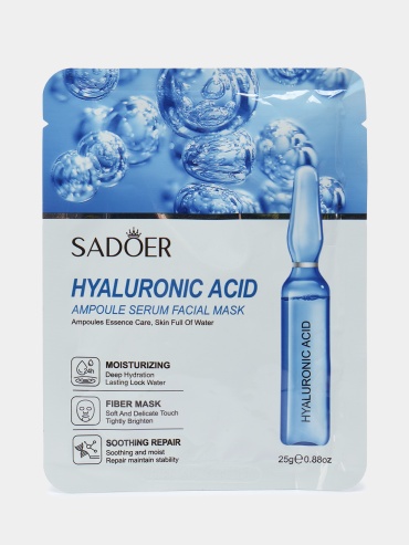 Маска для лица SADOER тканевая Hyaluron Acid 1 шт