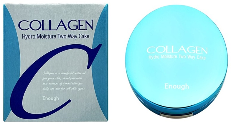 Пудра ENOUGH COLLAGEN HYDRO MOISTURE TWO-WAY CAKE сухая тон 13 бежевый