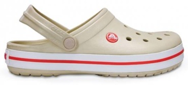 Сабо Crocs бежевый, красный