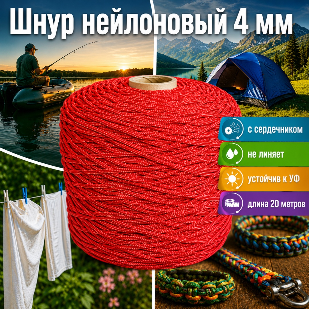 Веревка 18095723_332996760 20 м, нейлон