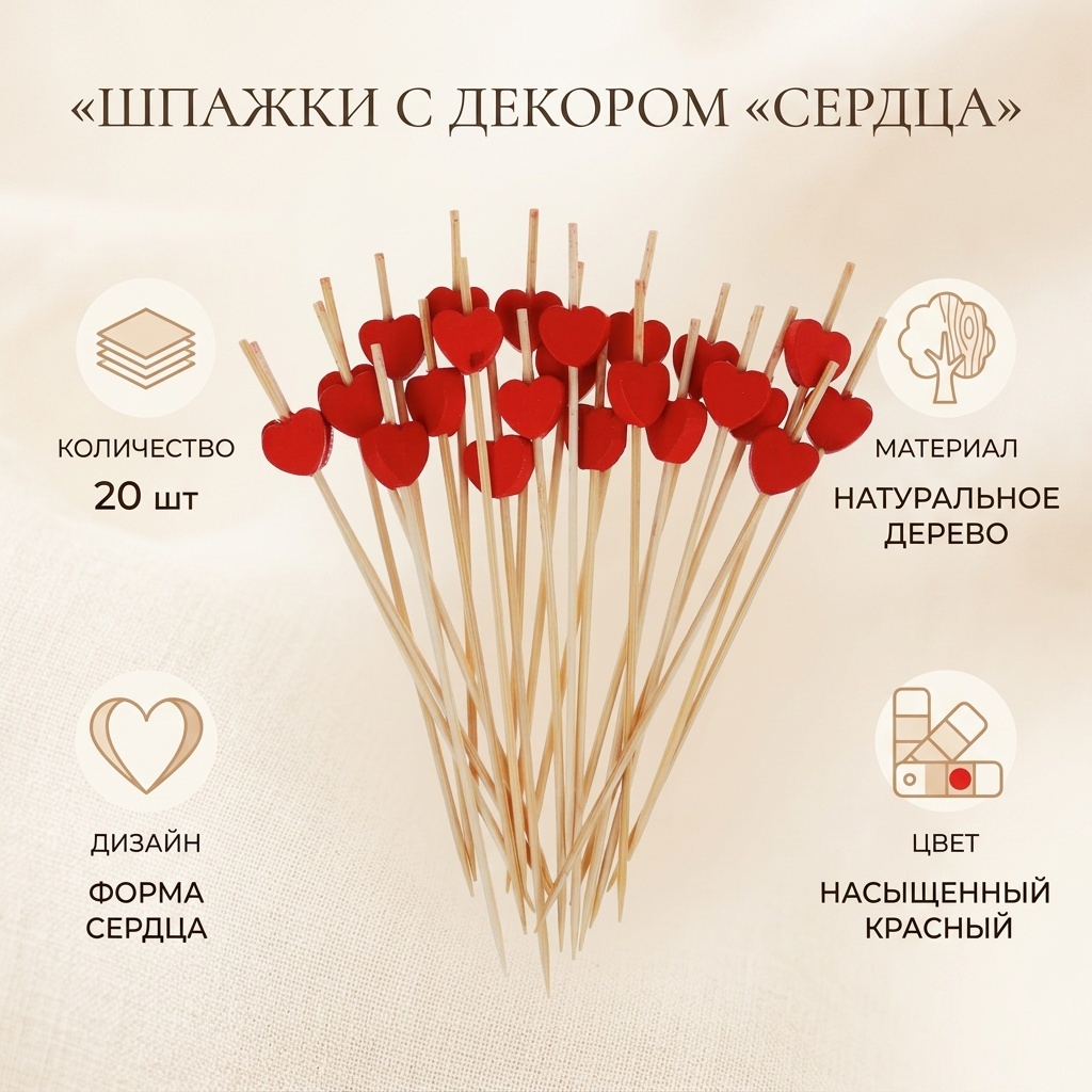 Шпажки 467344458 красный 20 шт