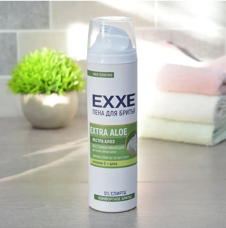 EXXE Пена для бритья EXTRA ALOE восстанавливающая пена для бритья 200 мл