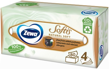 Салфетки Zewa Natural Soft 80 шт