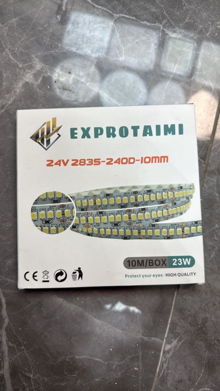 Светодиодная лента EXPROTAIMI холодный белый 10 м