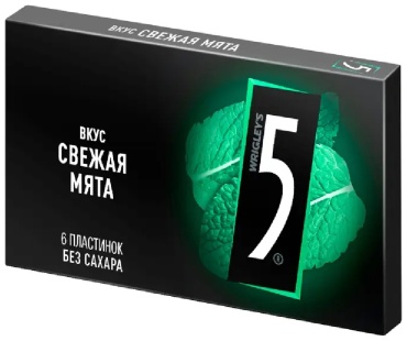 Жевательная резинка Wrigley’s Five свежая мята 6 шт