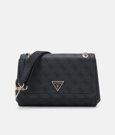 Сумка мессенджер GUESS искусственная кожа черный, серый