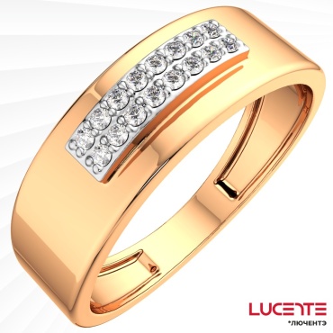 Lucente Бриллианты Якутии RIN-LU-585-079435-185 размер 18.5 вес 1.98 г золото, бриллиант