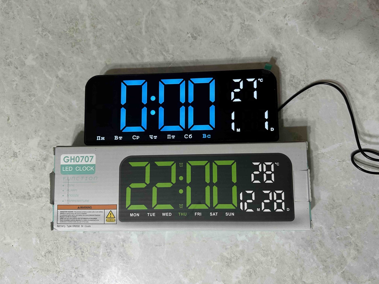 Часы электронные CONTIN GH0707SI, пластик