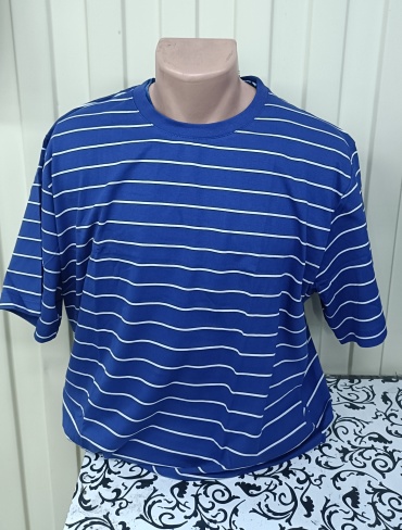 Футболка Lux textile синий, белый