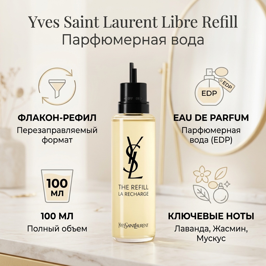 Yves Saint Laurent Libre Refill парфюмерная вода EDP 100 мл, для женщин