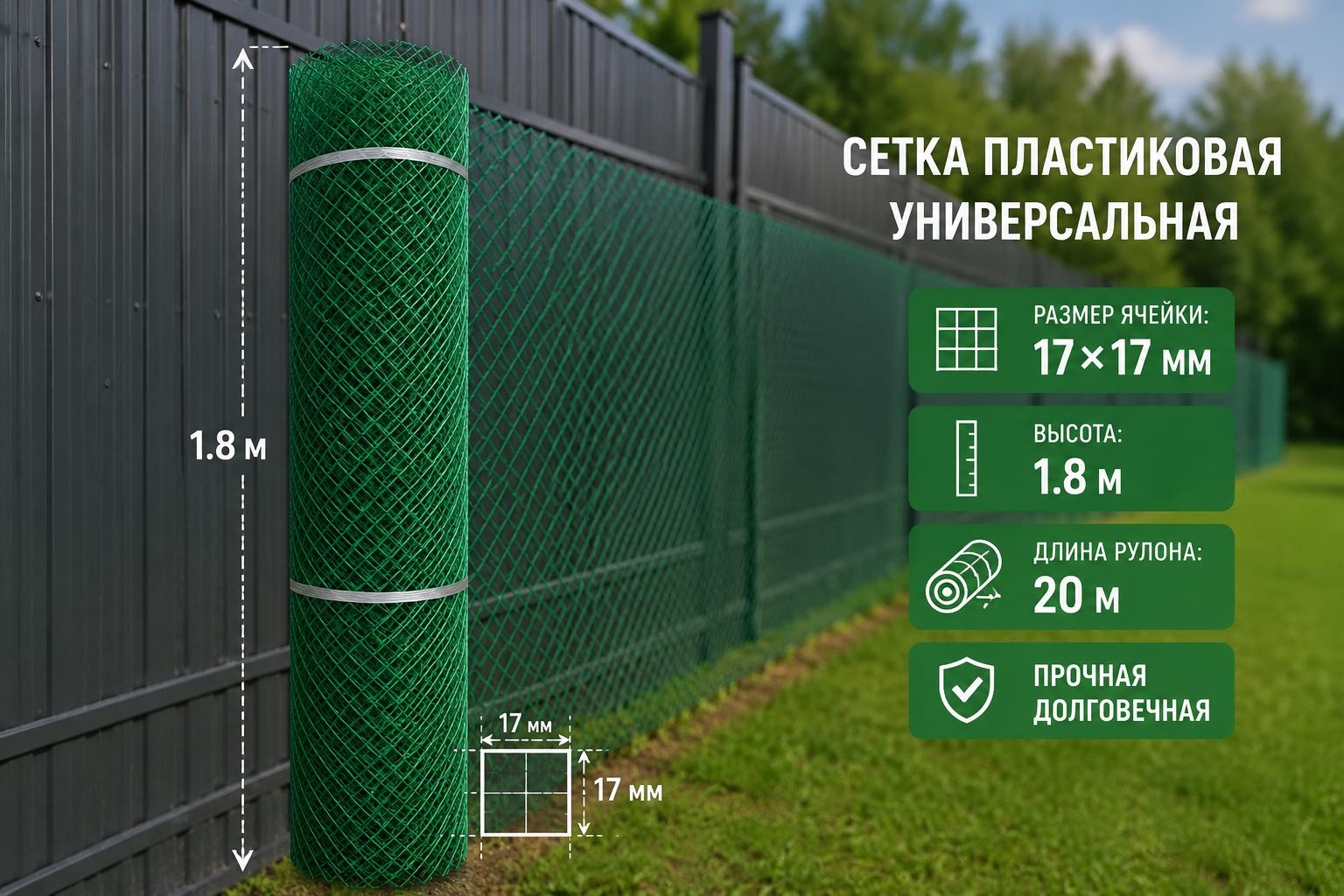 Сетка садовая 30447589_885121141 зеленый