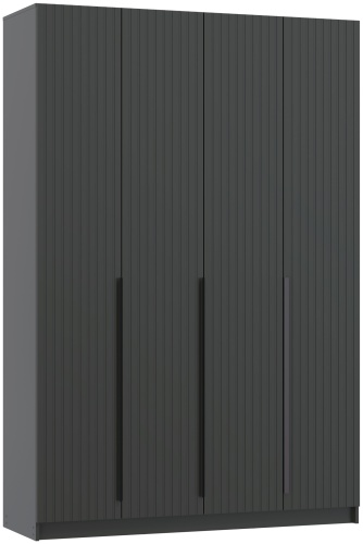 Распашной шкаф Мебель России Брандо, 160x215х53 см, серый