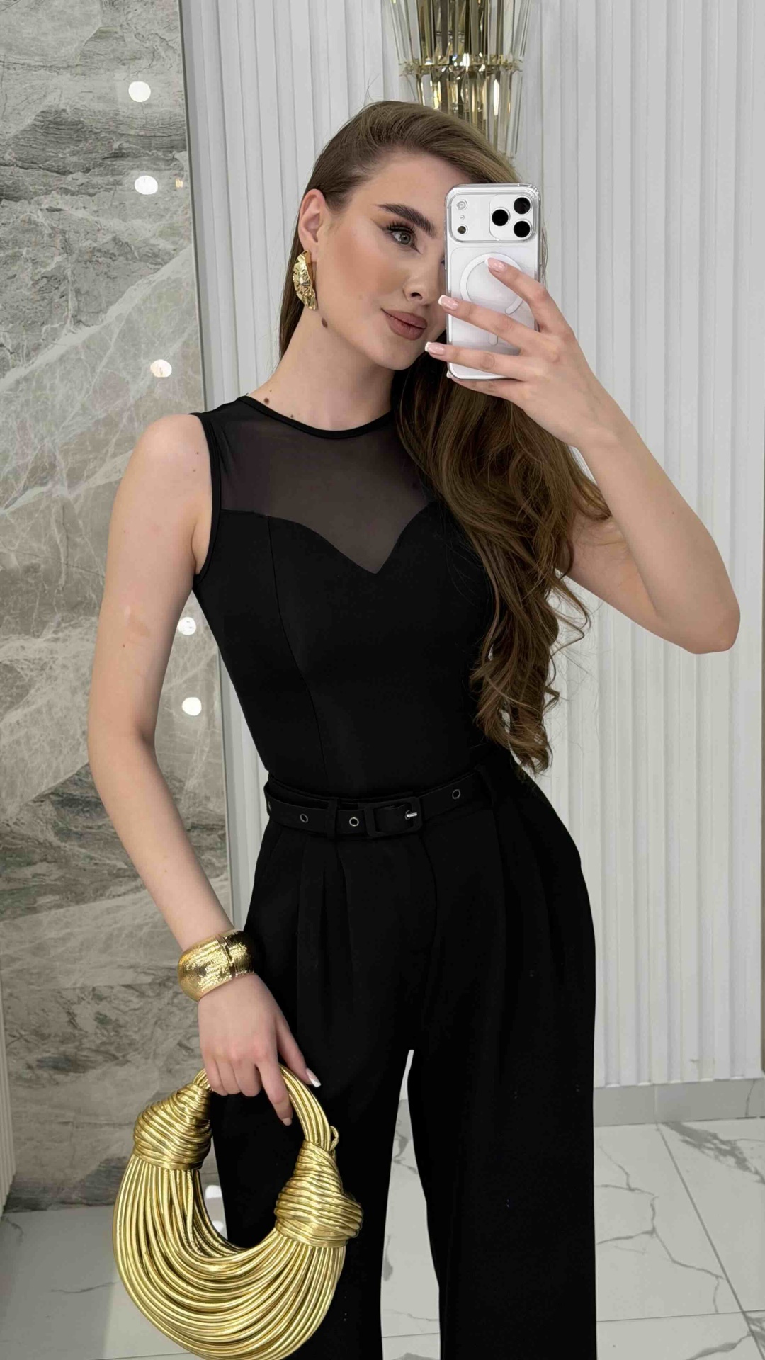 Боди-лонгслив Anro Fashion черный