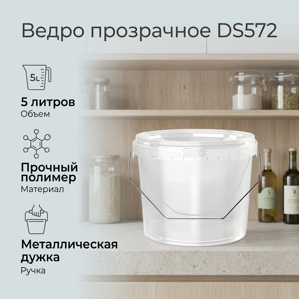 Ведро DS572 прозрачный 10 шт